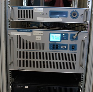 amplifier or similar electronic equipment in rack